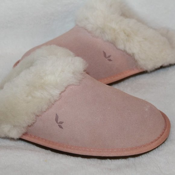NEW UGG KOOLABURRA SUEDE FUR SLIDE SLIPPERS PINK - Picture 5 of 6